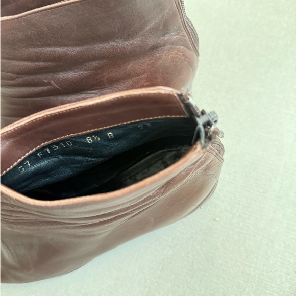 Vintage Cole Haan Ankle Bootie Size 8 1/2 Dark Brown Leather VGUC Made in Italy - Picture 12 of 13